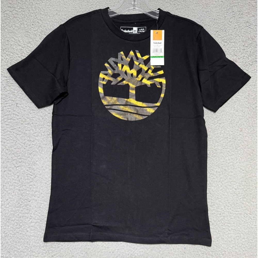 NEW Timberland Northwood Tree Logo Short Sleeve T-shirt Boys size L (14/16)
